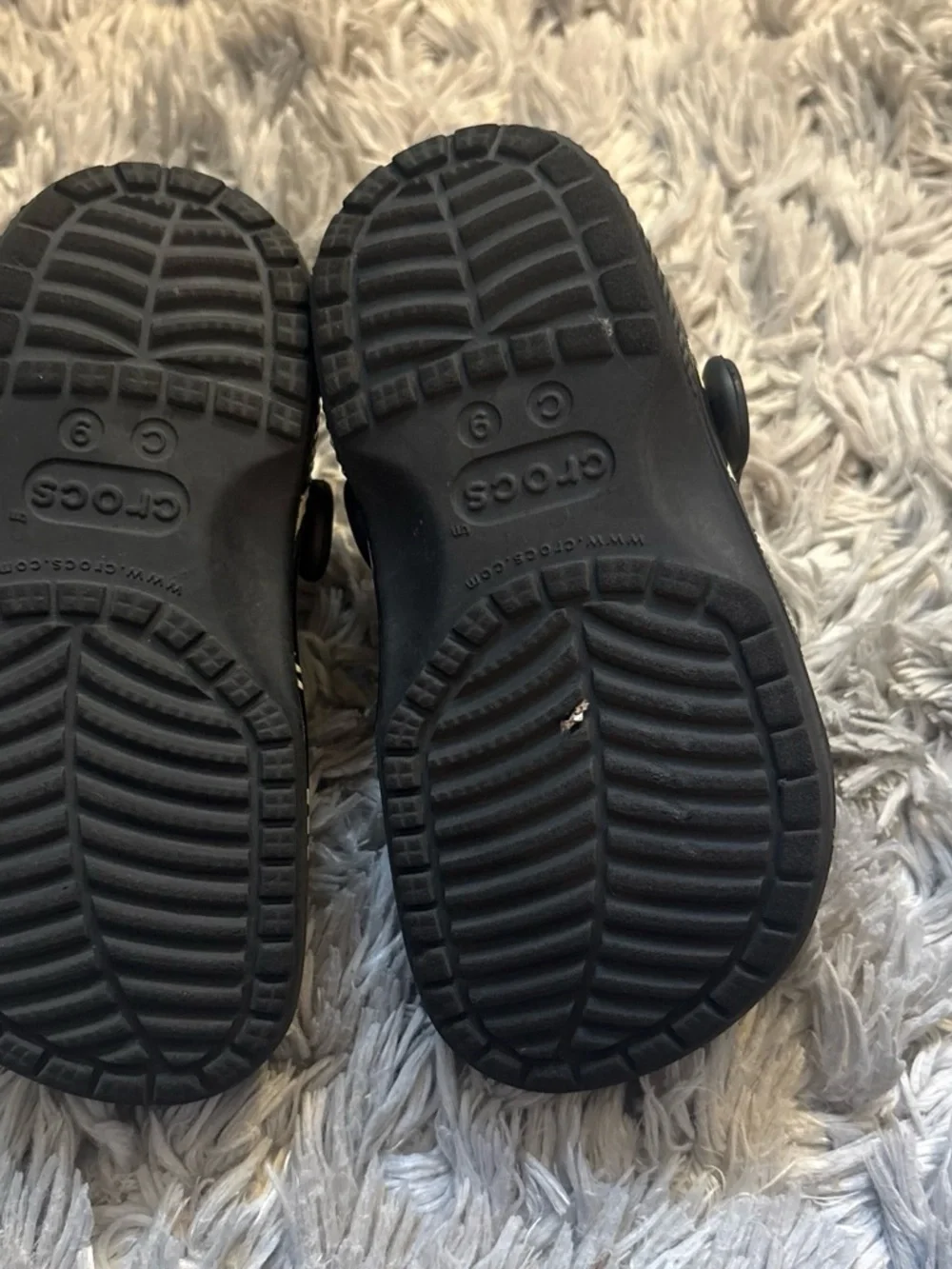 CROCS Kids Black Clogs with Glow in the dark Space Print